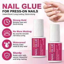 LIMEGIRL Super Strong Nail Glue For Press-On Nails, Quick Dry Nail Adhesive For Acrylic Nails, Nail Tips & Fake Nails, Long-Lasting Brush-On Nail Glue For DIY Manicure, Home & Salon - 8 Ml - View 2