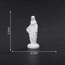 1pc-The Blessed Virgin Mary-Mini Religious Statue-White Figurine-Small Holy Figure-Holiday Gift-Christmas Religious Decor-Praying Virgin Desktop Table Decor Christmas Gift-Praying Virgin Ornament-Home Shelf Decor - Multicolor - View 10