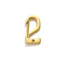 1pc Stainless Steel Number Spring Clasp, Gold & Silver Digit 0-9 Carabiner, Number Shape Snap Hook For DIY Necklace Bracelet Keychain Jewelry Making - Buckle - View 22