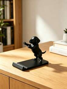 1PC Universal Phone Stand, Labrador Dog Desktop Phone Holder, Stable Base And Inclined Slot Design, Suitable For Various Smartphones, Cute Animal Desktop Decor, Suitable For Office, Bedroom, Desk, Animal Lover Gift, Desktop Ornament, Phone Holder, Back To School, Halloween, Christmas Gift Best Choice - Multicolor - View 6