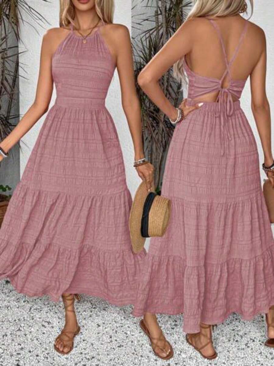 Women Short Dresses - Dusty Rose - View 1