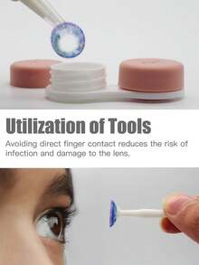 6pcs Portable Contact Lens Case, Contact Lens Soaking Storage Box With Lens Wear Tool, Travel And Daily Use Contact Lens Storage Box - Multicolor - View 5