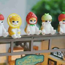 mofusand 1pc Fruit-Themed Cat Figurines With Random Styles. Exquisite Design, Great For Collection And Holiday Gifts. (Stochastic Style) - Multicolor - View 2