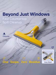 1pc 2-In-1 Window Squeegee Cleaner With Spray Bottle And Microfiber Cloth, Multi-Functional Glass Cleaning Tool For Bathroom Mirrors, Shower Glass, Car Windows And Kitchen - A - View 6