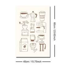 1/3pcs Set Framed/Unframed Coffe Machine Coffee Club Kitchen Canvas Poster Minimalist Brown Espresso Cafe Bar Wall Art Print Coffee Conner Decor Painting For Coffee Lover,Appartment,Living Room,Modern Home Decoration - Poster - View 11