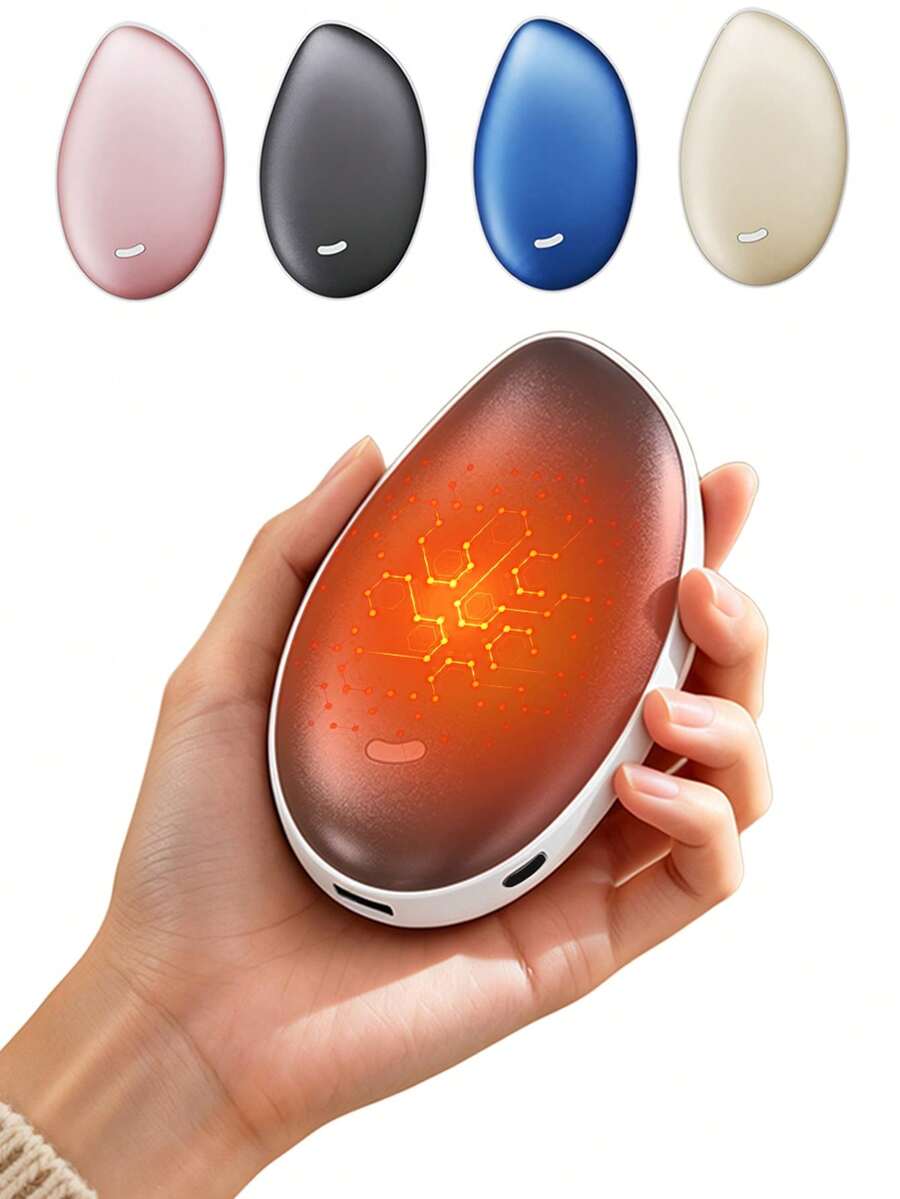 Double-Sided Heating Rechargeable Portable Pocket Hand Warmer, Winter Outdoor Camping Hunting Essential, Halloween Christmas Gift - Multicolor - View 1