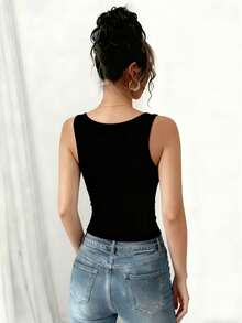 3 chiếc/bộ Áo hai dây nữ cổ chữ V viền ren, áo tank top dáng ngắn ôm sát cơ bản, áo camisole mặc lót co giãn, phù hợp mặc thường ngày phong cách casual - Nhiều màu - Xem 7