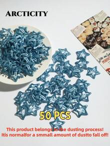 Arcticity 10pcs Colorful Glowing Star Hair Clips Set, Fluorescent Glow-In-The-Dark Bangs Clips, Fluorescent Hair Clips, Suitable For Concert Glowing Fun Hair Accessories - Blue - View 12