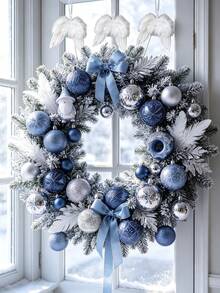44pcs Blue & Silver Christmas Ball Ornament Set With String, Shatterproof Christmas Tree Hanging Decorations, Christmas Party Decor, Suitable For Holidays, Weddings, Christmas Tree Decoration And Parties, Christmas Gift, 5/4/3cm (1.9/1.5/1.1in) - Blue Silver - View 8