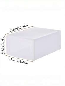 1/3/5pcs Transparent Stackable Shoe Boxes, Plastic Shoe Storage Organizer, Flip Lid Drawer Style Shoe Box, Transparent Shoe Storage Box, Sports Shoes High Heels Storage Box, Wardrobe Shoe Display Cabinet, Halloween Thanksgiving Christmas Wardrobe Storage Organizer, Desktop Shoe Cabinet Storage, Simple Shoe Rack, White Frame Transparent Front Opening Door, Dormitory Rental Shoe Cabinet, Moisture-Proof Dust-Proof Shoe Box, Free Combination Stackable - Multicolor - View 11