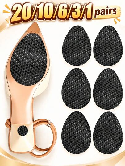 Anti-Slip Shoe Sole Pads, Rubber Self-Adhesive Anti-Slip Shoe Sole Grip Stickers, High Heel Shoe Anti-Slip Sole Protector Pads, Suitable For Women's Sandals, Women's Shoes, White High Heels