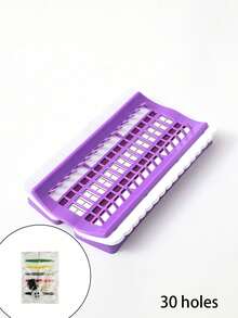 Cross Stitch Set Storage Box, Cross Stitch Thread Organizer,Thread Sorting Board,30 Grid Embroidery Thread Project Card, Sewing Needle Tip Rack, Handicraft Sewing Tool Accessories, For Sewing Rooms, Handmade Tables & Diy Studios, Christmas Gifts - Multicolor - View 12