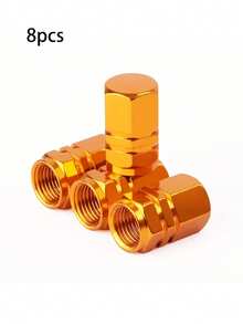 2/4/8pcs Hexagonal Aluminum Alloy Valve Stem Caps - Explosion-Proof Tire Valve Stem Covers, Dustproof & Waterproof, Suitable For Cars, Motorcycles, Trucks And Bicycles - Multicolor - View 22