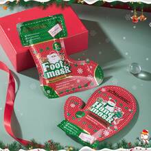 KORMESIC Christmas Hand & Foot Mask Set, Nourishing Moisturizing Repair For Dry Rough Skin, Brightening Hand & Foot Skin, Holiday Skincare Gift Set - Christmas Hand and Foot Mask - View 2