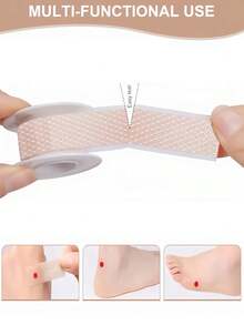 3PCS Silicone Heel Pads 2CM*100CM Anti-Chafing Heel Stickers High Heel Shoes Anti-Slip Invisible Anti-Friction Pads - Apricot 1 - View 4