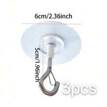 3/2/1pc Self-Adhesive Hanging Hook, Heavy-Duty Wind-Resistant Screw Hook, Suitable For Outdoor Garden Flower Pot Hanging Bracket - Multicolor - View 9