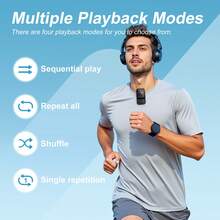 64GB MP3 Player, Bluetooth 5.3 Music Player With Clip, HiFi Sound Digital Music, Built-In HD Speaker, FM Radio, Voice Recorder, Earphones Included, MP3 Player For Kids - View 6