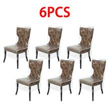 1pc Plastic Dining Chair Cover With Backrest PVC Transparent Chair Cover Waterproof Kitchen Protective Chair Cover, Party Dust Dirt Spill-Proof - Transparent - View 10