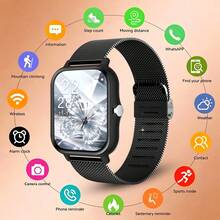 Smartwatch, Wireless Calling/Dialing, Multi-Sport Modes, Call Reminder And Rejection, Message Reminder Viewing, Suitable For Men And Women, Compatible With IOS/Android - Gold - View 5