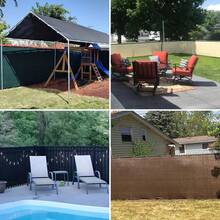 1pc 6ft Privacy Fence Screen, Heavy Duty Outdoor Backyard Shade & Windproof Mesh, Black Edged With Grommets, Outdoor Windproof Privacy Fence Screen, UV Resistant Privacy Barrier, Suitable For Backyard - 1 Outdoor Fence - View 9