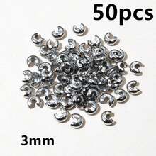 50pcs 3mm 4mm 5mm Round Covers Crimp End Beads Stopper Spacer Beads For DIY Jewelry Making Findings Supplies - Crimp Beads - View 15