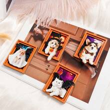 1/3/6pcs Fridge Magnets, Funny 3D Wooden Photo Frame Fridge Magnets, Home Decor, Funny Gift! - one-size - View 6