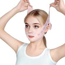 1pc Upgraded Chin Support Mask, Adjustable Contour, Reusable, Eliminates Chin Fat, Adjustable Support For Facial Contouring, Comfortable Jawline Shaping, Facial Tape - Multicolor - View 4