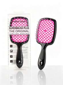 1-Pack Microfiber Bristle Comb, Bristle Absorbent Quick-Drying Hairbrush, Absorbent Care Styling Tool, Suitable For Wet Hair Salon - Multicolor - View 6