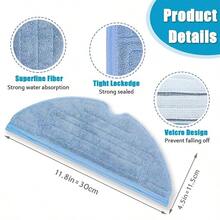 Kain Pel Mikrofiber untuk Robot Penyedot Debu S7/S7+/S7 MaxV/S7 MaxV Plus/S7 MaxV Ultra/S7 Pro Ultra/S8/S8+/T7/T7 Plus/T7S/T7S Plus - 4 bungkus - View 3
