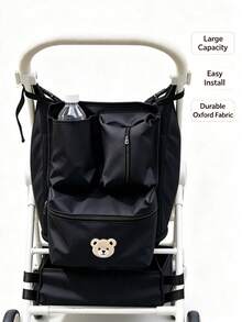 Multifunctional Portable Stroller Hanging Bag Wear Resistant Large Capacity Multi Compartment Storage Organizer For Baby Travel Essentials 1PC - Multicolor - View 1