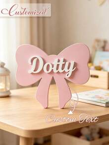 Customizable Text Door Sign, Personalized Wall Decor, 3D Letter Room Decoration, Cute Ornament, Birthday, Wedding, Holiday And Housewarming Customized Gift - Multicolor - View 1
