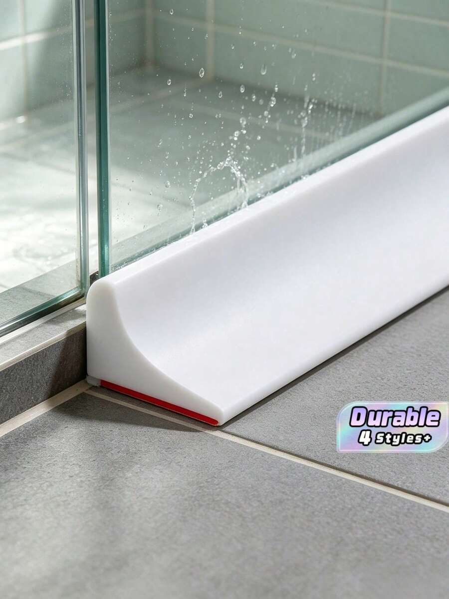 1pc Silicone Bathroom Waterproof Water Stopper Strip, Shower Water Barrier, Floor Mat, Sink Countertop Wet-Dry Separation, Easy Installation, Home Essential Accessory - multicolor - View 1