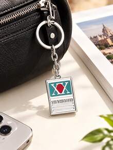 Anime "Hunter X Hunter" Hunter License Keychain, HxH Gon Freecss Metal Pendant Key Ring, Cosplay Accessory, Anime Fan Gift - Multicolor - View 2