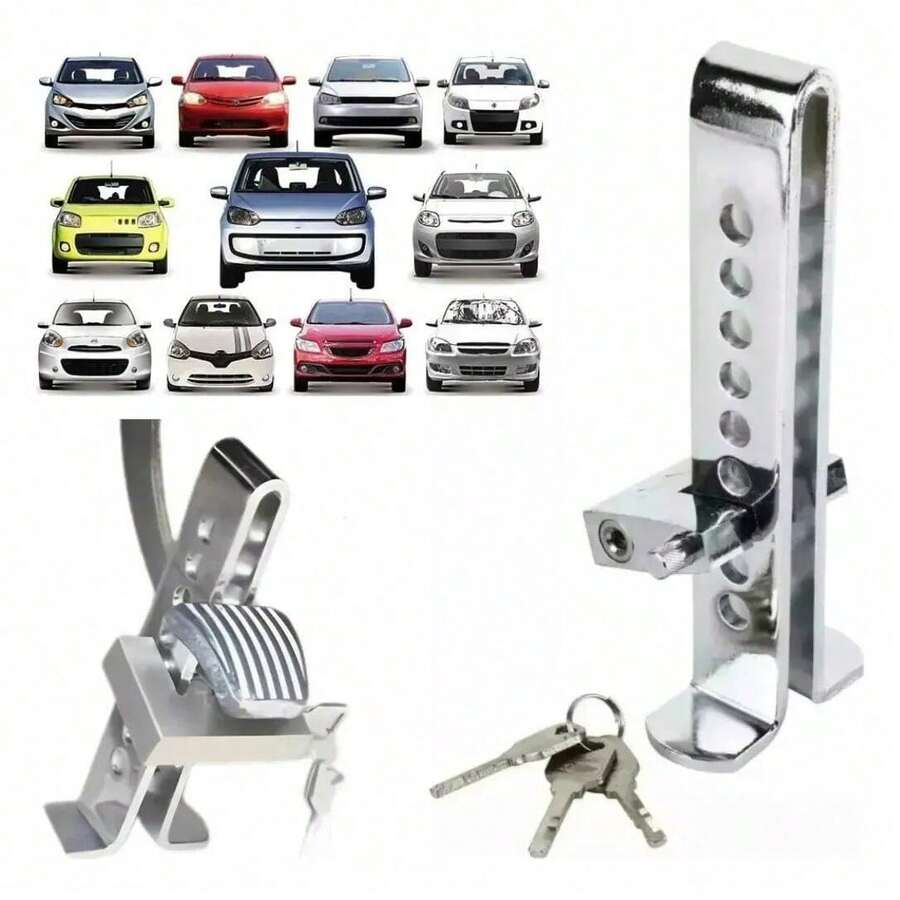 Cerradura Antirrobo Volante Acero Aleación Universal Carro Camioneta con Bolsa - A - Ver 1