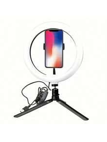 10 Inch Ring LED Selfie Fill Light, Suitable For Phone Live Streaming, Makeup Photography, Ring Light And Tripod Sold Separately, Suitable For Photography, Online Meetings And Live Streaming - A - View 1