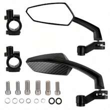 2 piezas Espejos retrovisores para motocicleta, 8mm/10mm Espejos retrovisores universales para scooter y bicicleta eléctrica, Espejos retrovisores laterales para bicicleta eléctrica, Espejos retrovisores de - A - Ver 9
