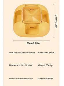 Interactive Press-Type Dog Feeding Bowl, Fun Treat Dispensing Pet ...