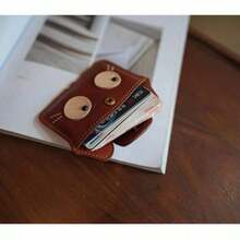 Vintage Cat Face Card Holder, Vintage Animal Shaped Mini Card Holder With Snap Button, Compact Credit Card And ID Holder, Fashionable Daily Accessory, Birthday Gift, Christmas Stocking Stuffer - Multicolor - View 4