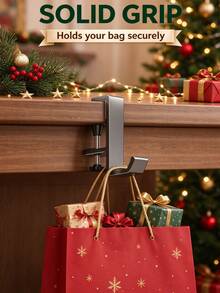 Metal Alloy Desktop Hooks With No Drilling And Adjustable Clips Suitable For Office, Study, Dormitory, Home, Christmas Gifts, Workspace Decoration - Multicolor - View 2