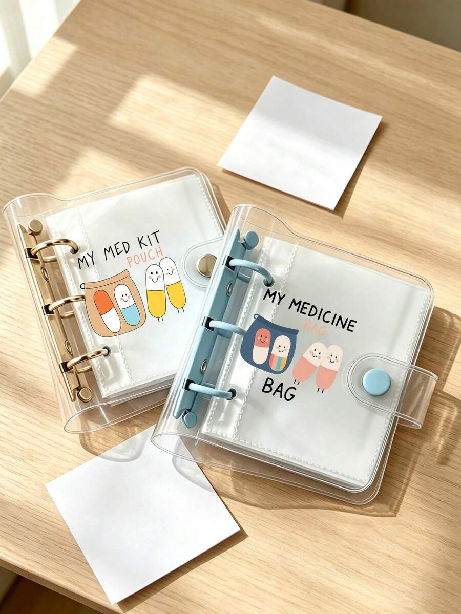 Pill Storage Box Set, Pill Pattern, 7-Day Twice Daily Large Capacity Pill Organizer, 10 Transparent Compartments, Reusable Travel Medicine Storage Bag, Suitable For Small Daily Items, Ideal For Health-Conscious And On-The-Go Users, Essential Medical Accessory, Back To School, Christmas, Halloween, Student Must-Have - Multicolor - View 1