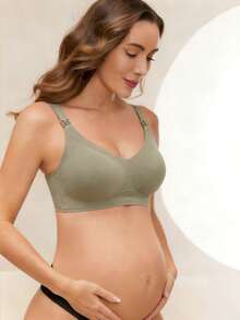 2件/1件 哺乳內衣，聚攏防下垂，孕婦大胸顯身材，便攜前開扣哺乳內衣，產後孕婦適用 - 彩色 - 查看 6