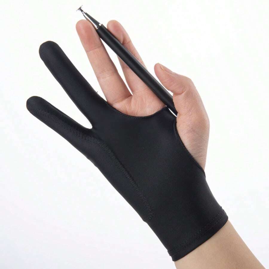 1pc/1pair(2pcs) Artist Painting Gloves - Breathable Fabric, 3-Layer Protection, 2-Finger Design, Suitable For Sketching, Oil Painting And Digital Art, Ambidextrous, Stain-Resistant, Wear-Resistant, Sweat-Resistant - Drawing Glove - View 1