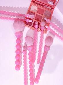YZIMENG 10pcs Crystal Handle Makeup Brush Set, Soft Synthetic Bristles Powder Blush Eyeshadow Brushes, Soft And Delicate Bristles, Skin-Friendly And Non-Irritating, Moderate Powder Pickup, Natural Blending, Suitable For Makeup Beginners, Highly Attractive INS Style, Professional Full Face And Eye Makeup Tools With Gift Box - Multicolor - View 5