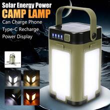 Solar Charging Four-Leaf Camping Light Dual Light Source 90° Folding Outdoor Emergency Lighting Portable Night Light - Multicolor - View 1
