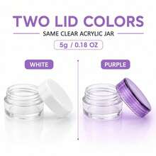 25/50pcs Transparent Mini Cosmetic Sample Jars, Rhinestone Storage, Cosmetic Transparent Sample Bottles, Beaded Rhinestone Sequin Storage Jars, Transparent Cream Jars, Portable Mini Jars, Transparent Boxes, Plastic Containers, Travel Essential Cosmetic Sample Jars, Empty Small Bottles, Storage Containers, Storage Jars With Lids, Round Empty Jars With Lids, Cosmetic Organizer, Nail Artist Essential Supplies, Portable Accessory Storage Box, Plastic Storage Jars - View 7