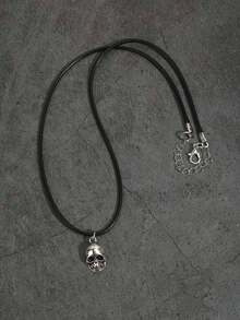 5pcs Vintage Gothic Style Rhinestone Cross Heart Black Wings Angel Wings Cross Skull Heart Cross Necklace Set For Women - Black - View 8