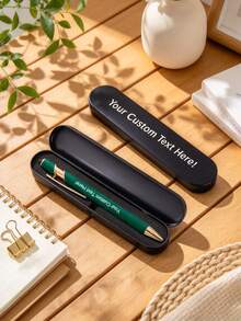 [Customized]2pcs Ballpoint Pen Set (Includes Customized Pen And Customized Pen Box), Suitable As Classmate Gift, Back To School Gift, Teacher Gift, Signature Office Pen, Business Gift, Office Pencil Gift, Father's Gift, Surprise Gift - Sets - View 6