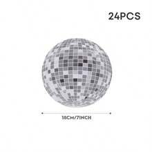 96pcs 7/9 Inch Silver Disco Ball Disposable Paper Party Tableware Set, Disco Ball Paper Cups And Star Pattern Napkins, Suitable For 70s And 80s Retro Disco Party, Adult Birthday, Graduation Party, New Year's Eve Party, Dance Party And Nightclub Style Table Decor - Multicolor - View 9