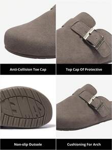 CAMEL CROWN 1雙女款夏季涼鞋，時尚輕便舒適經典Birkenstock風格拖鞋 - 灰色 - 查看 5