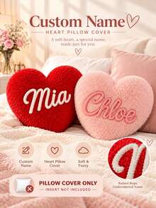 Customized Name Pillow, DIY Name Comfort Cushion, Bedroom Sofa Pillowcase, Pet Pillow Gift, Pillow Insert Not Included - Multicolor - View 4